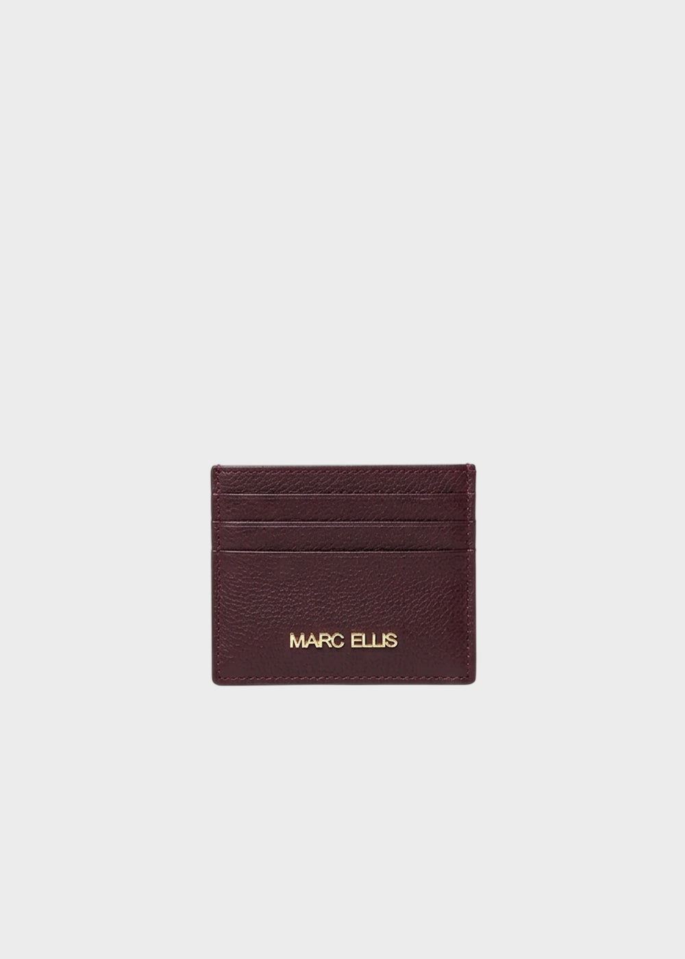 Portacarte Hope Do con logo metallico in vera pelle-1