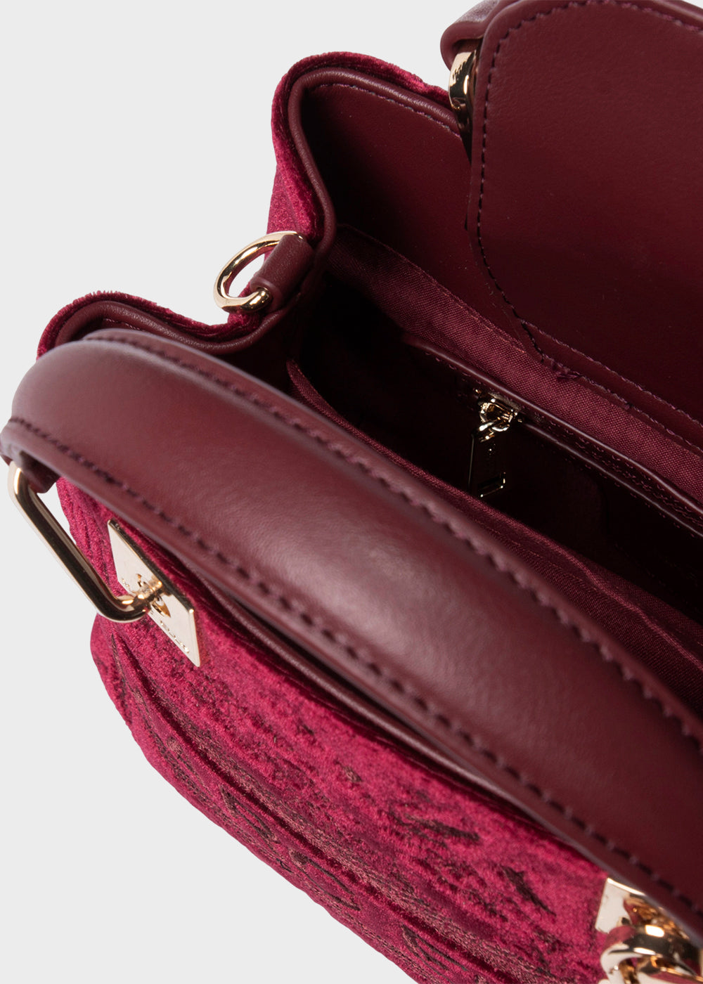 Borsa a mano Wendi S con tracolla, in effetto velluto-4