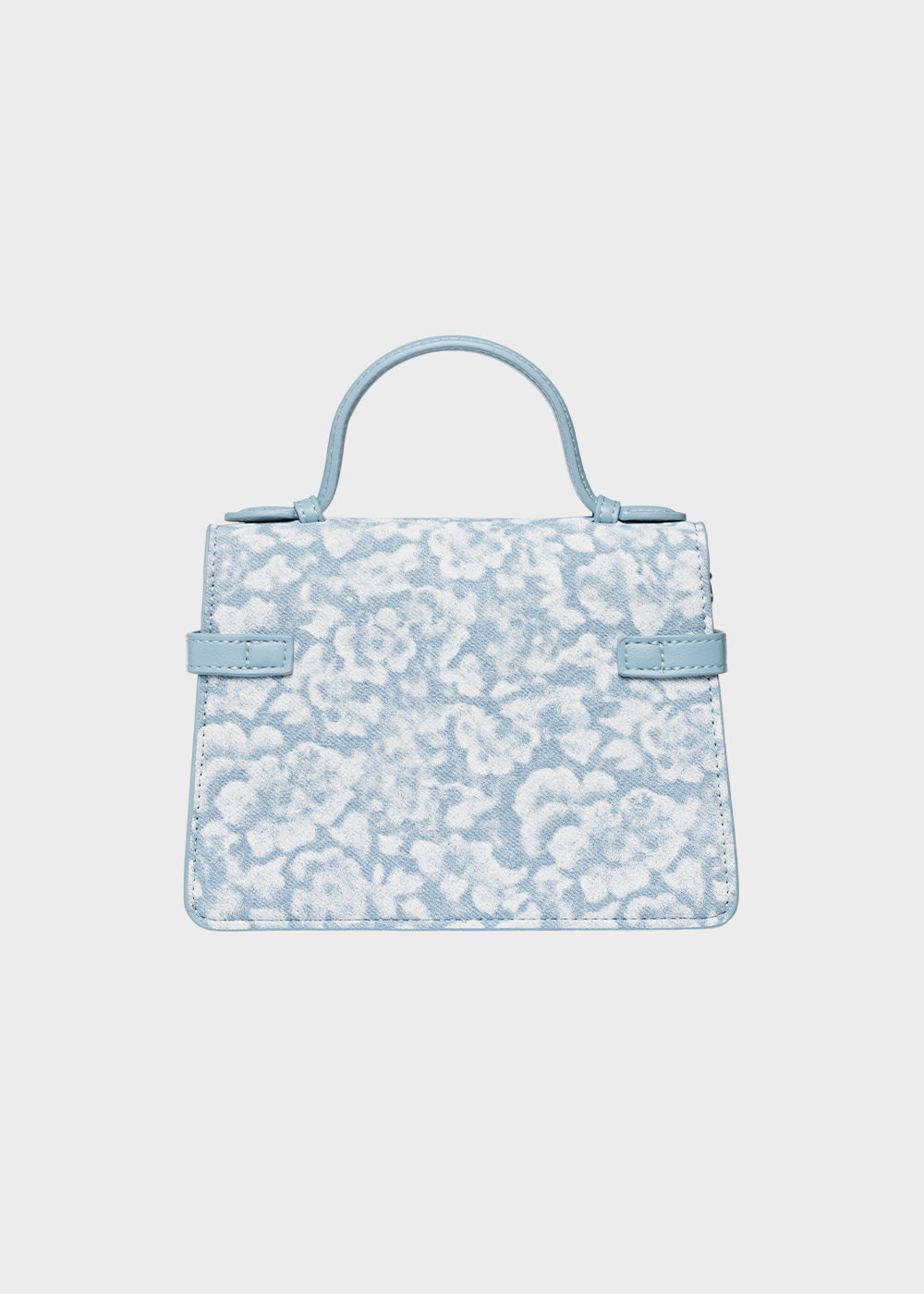 Borsa a mano con tracolla Around S in effetto denim