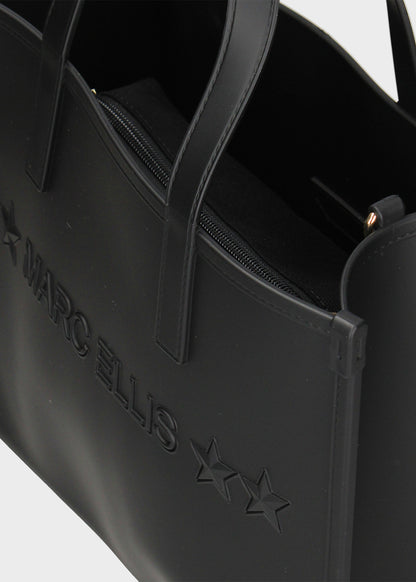 Flat Go handbag with shoulder strap and removable clutch