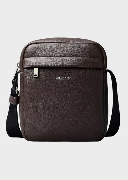 Borsello reporter micro martellato con zip