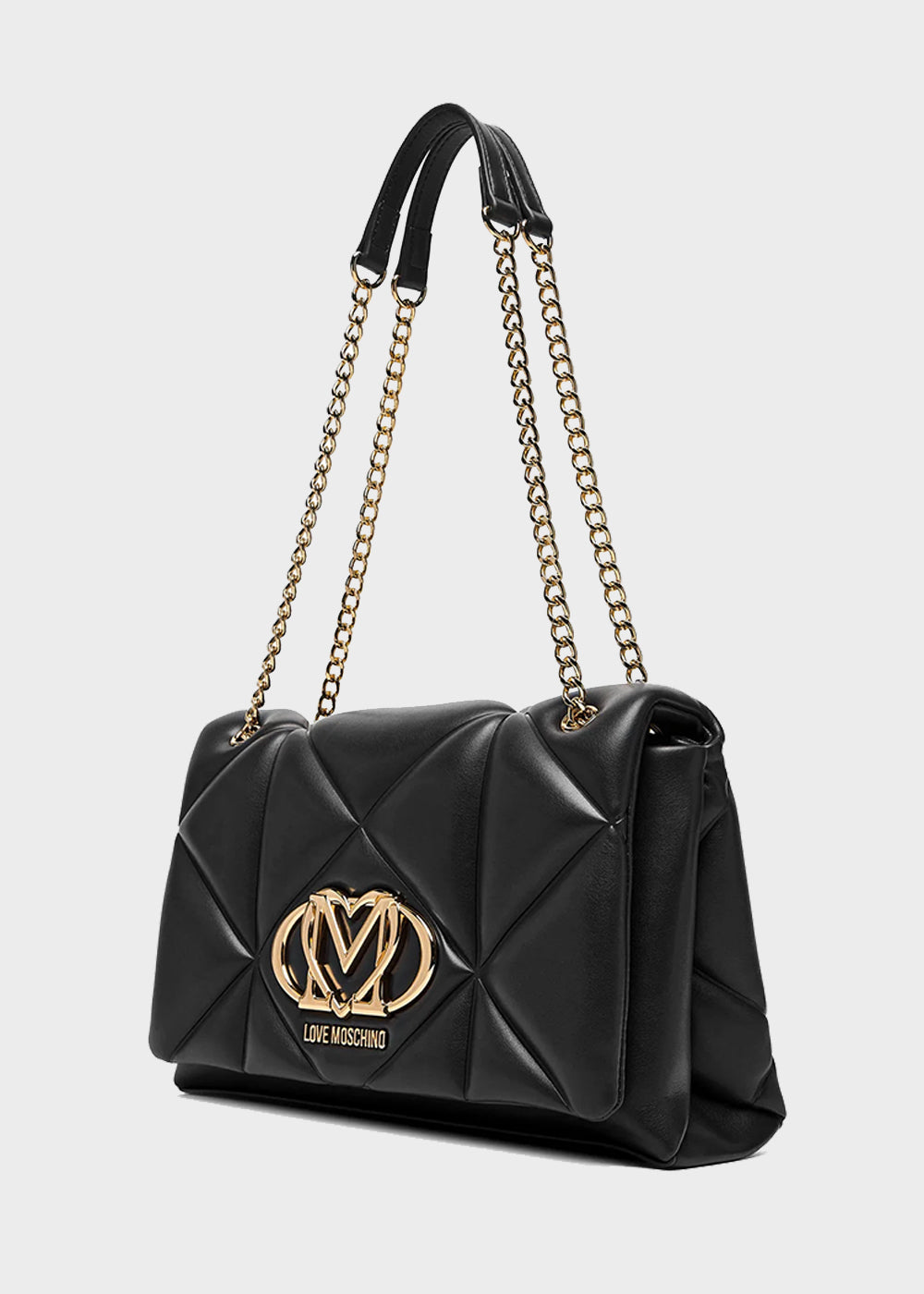 Borsa da spalla con logo frontale