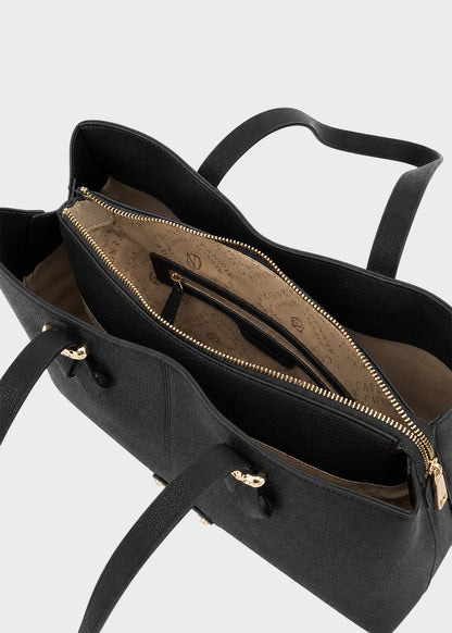 Borsa da spalla con logo frontale