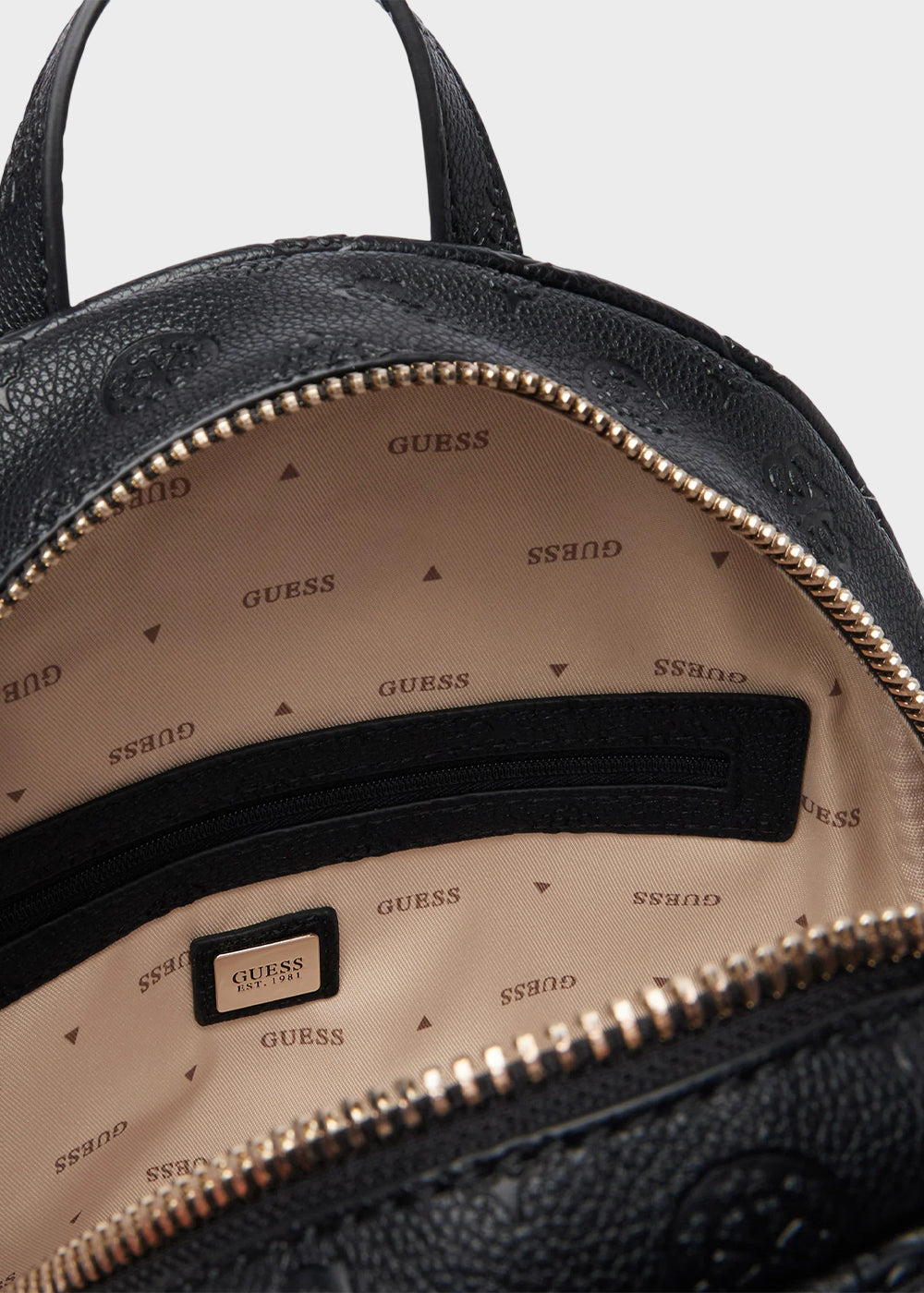 Zaino Manhattan II con tasche frontali e logo all over-6