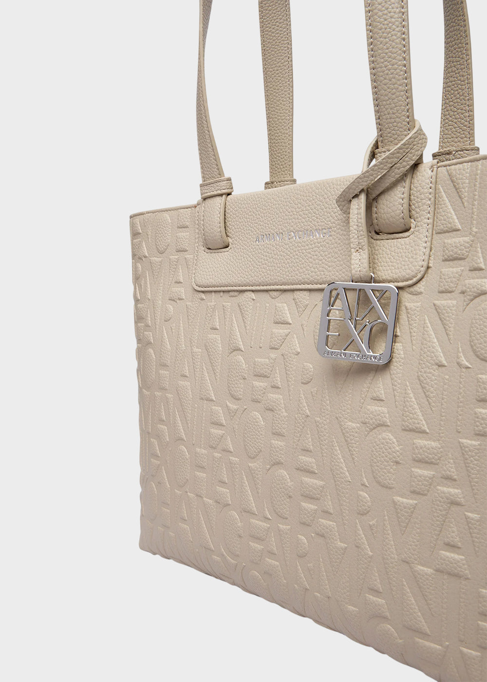 Borsa shopping Liz Pebble M con logo all over-5