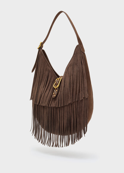 Borsa da spalla Montana con frange