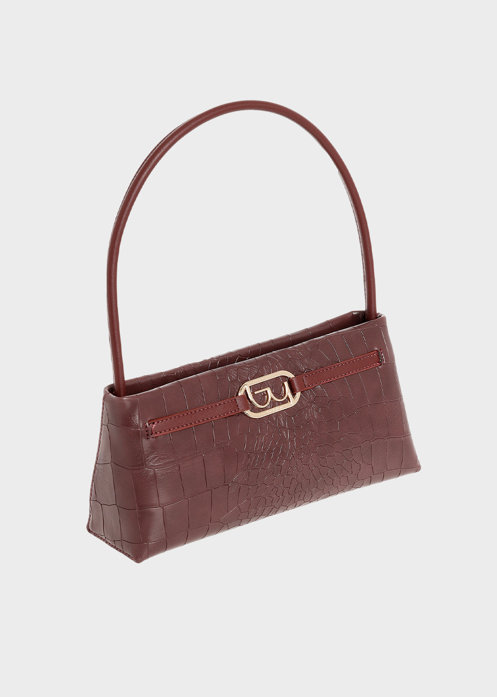 Borsa piccola a spalla Tenderness effetto coccodrillo-2