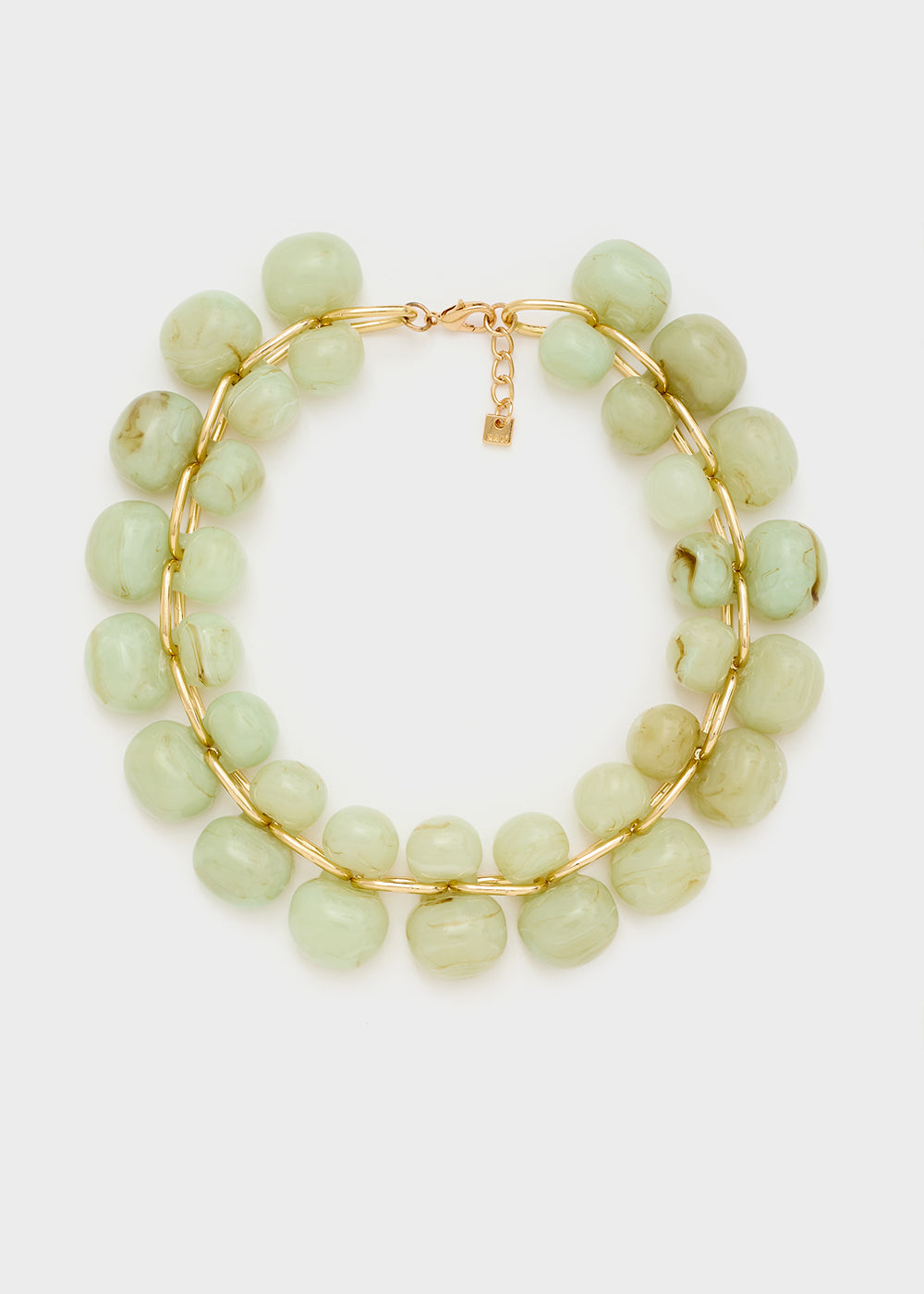Collana a grappolo in resina verde