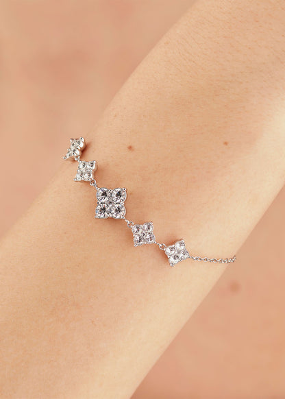 Bracciale Gleam in acciaio con cristalli