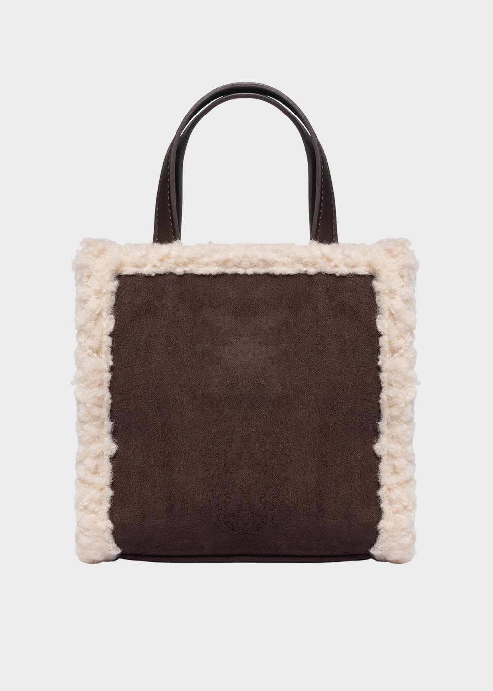 Borsa a mano Buby Buckskin S con dettagli effetto lana e  tracolla-3