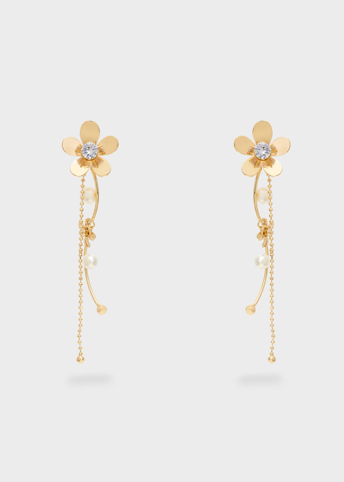 Orecchini pendenti Flowers con pietre