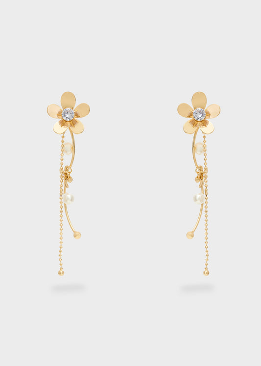 Orecchini pendenti Flowers con pietre
