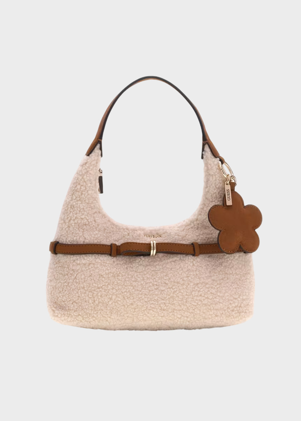 Borsa a spalla Taylor Mini lana sintetica con charm fiore-1