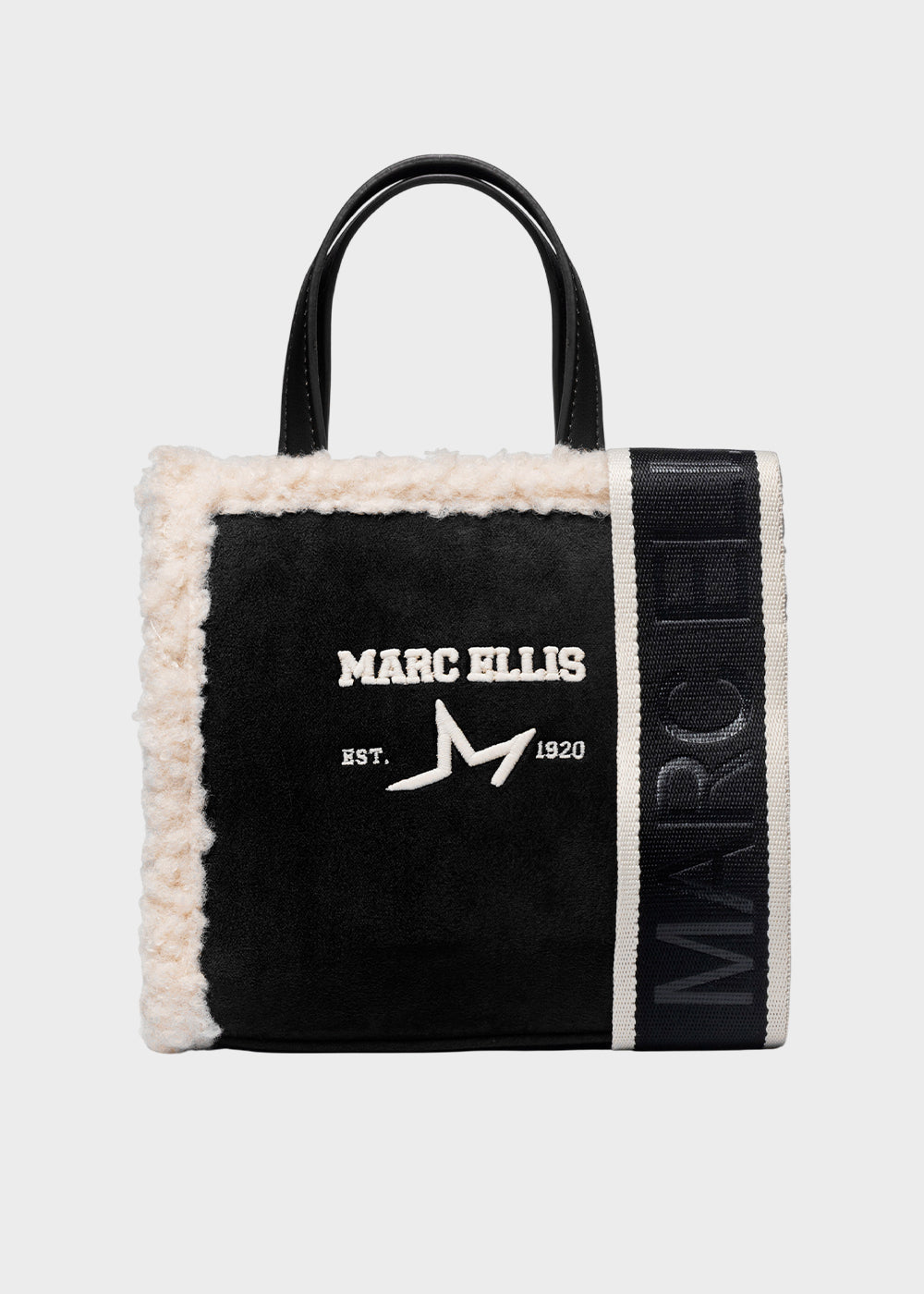 Borsa a mano Buby Buckskin S con dettagli effetto lana e  tracolla