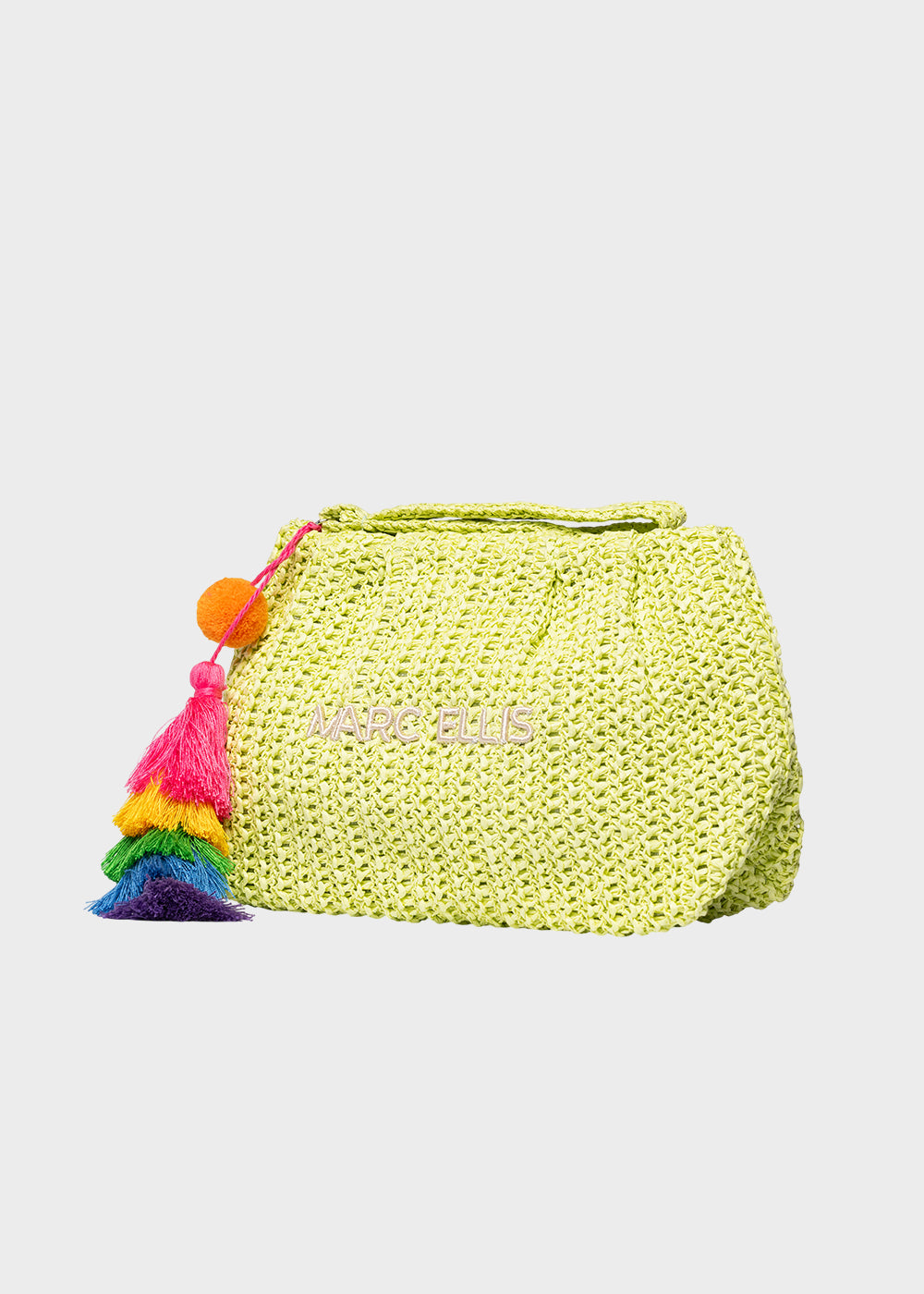 Pochette da Mare Buby S.Claire C in effetto rafia, con manico da polso