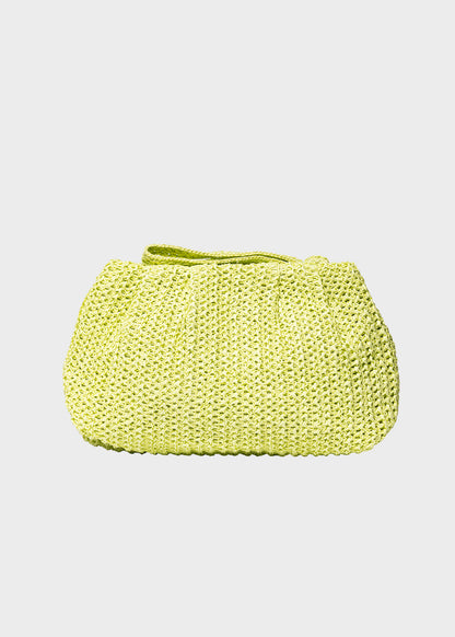 Pochette da Mare Buby S.Claire C in effetto rafia, con manico da polso