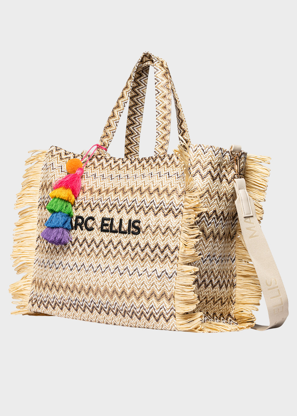 Borsa da Mare Buby S.Claire L in effetto rafia, con tracolla