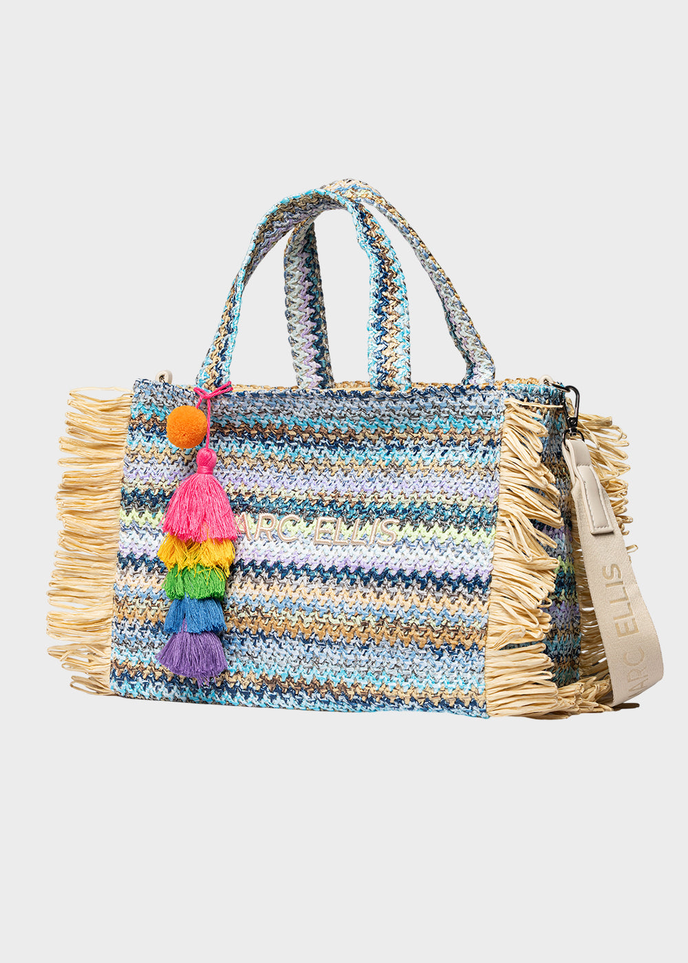 Borsa da Mare Buby S.Claire M in effetto rafia, con tracolla