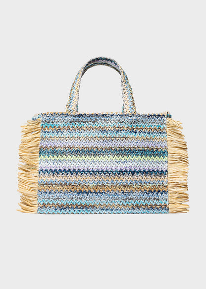Borsa da Mare Buby S.Claire M in effetto rafia, con tracolla