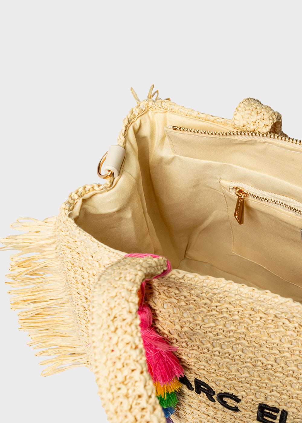 Borsa da Mare Buby S.Claire M in effetto rafia, con tracolla-4