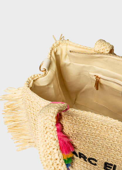 Borsa da Mare Buby S.Claire M in effetto rafia, con tracolla