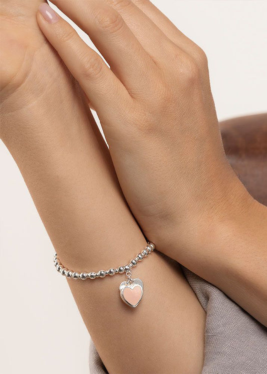 Bracciale Elastico Cuore Rosa