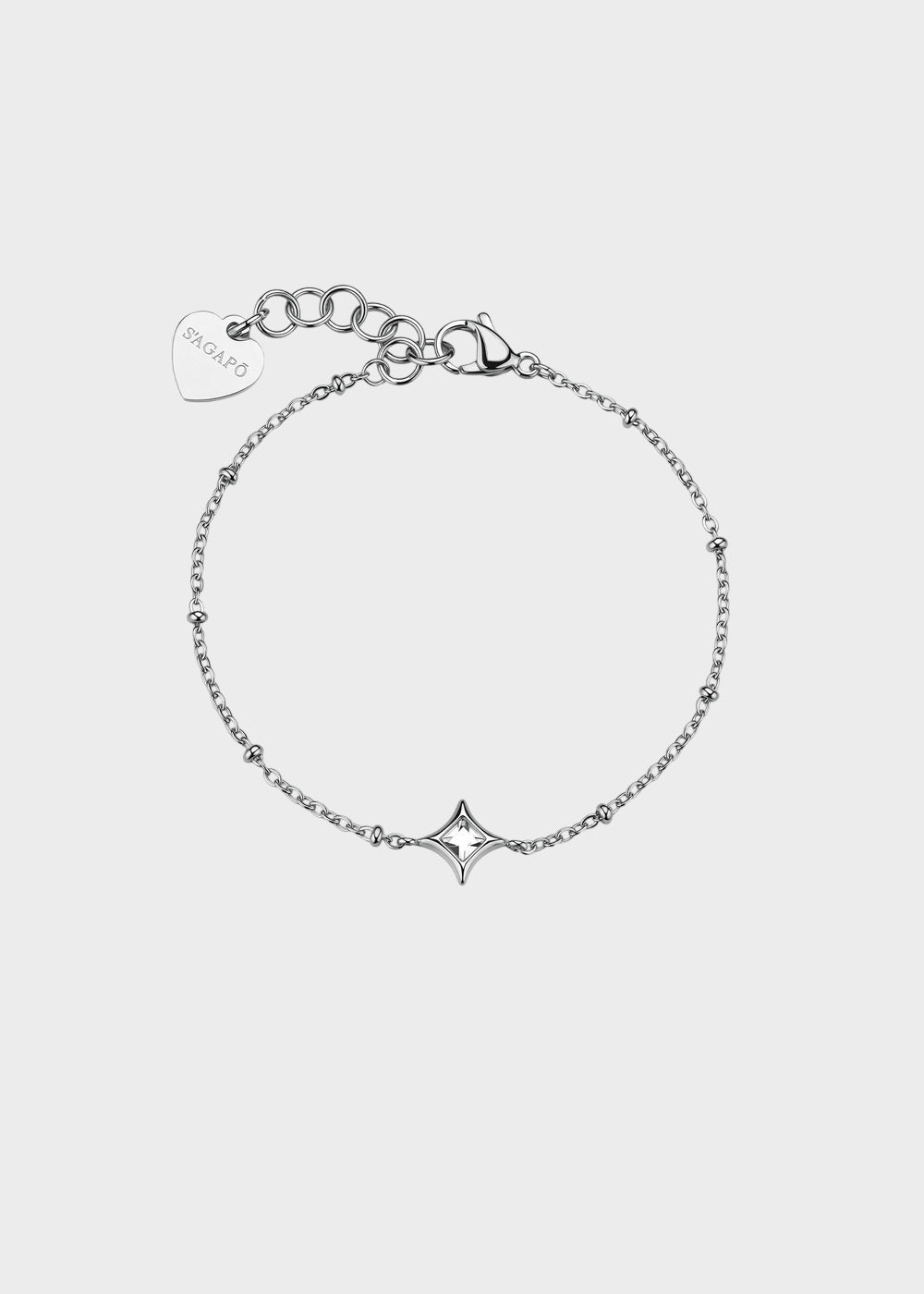Bracciale Luce in acciaio con cristallo centrale