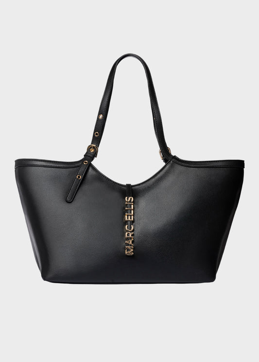 Borsa a spalla Scarlett Macro con logo metallico