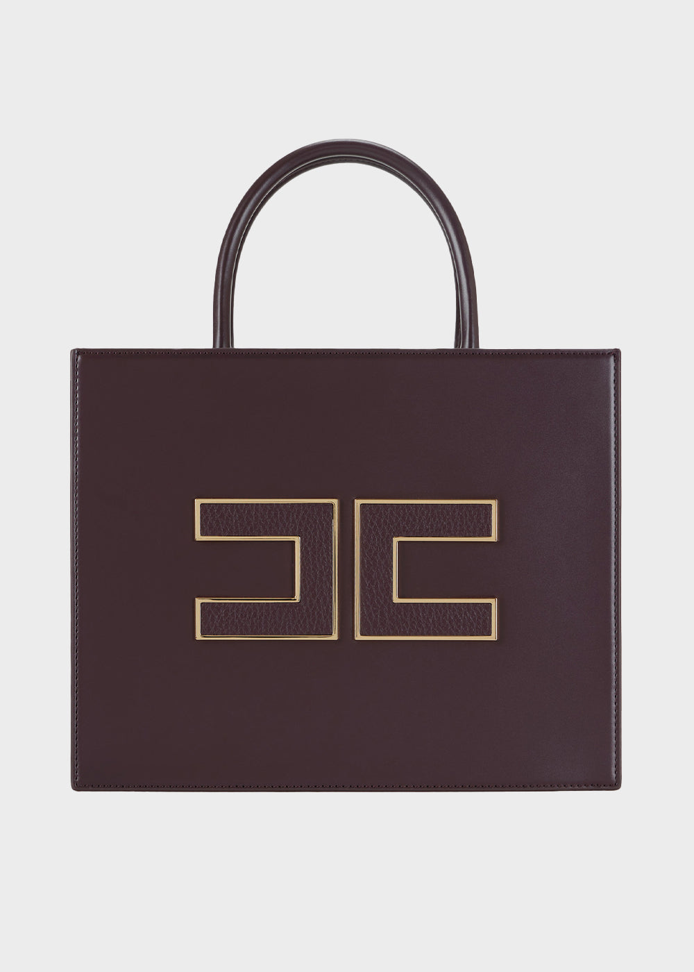 Large handbag with shoulder strap and logo