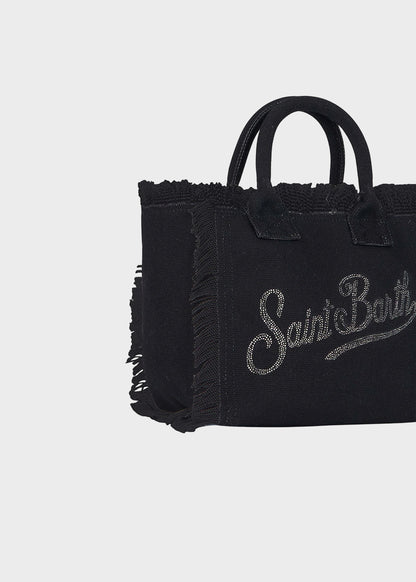 Borsa da mare media Colette Strass con tracolla, in canvas