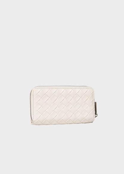 Portafogli Norah Plait con zip e pattina con effetto intreccio