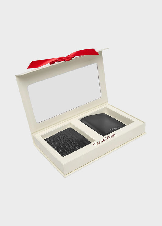 Set regalo portafoglio e porta carte RFID in pelle