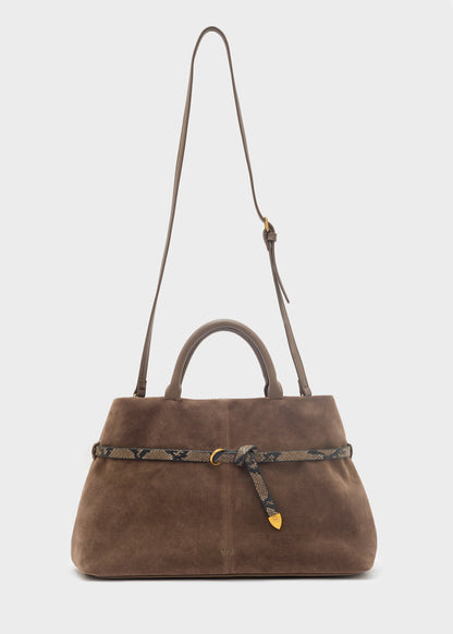 Borsa a mano Melissa con tracolla e dettaglio pitonato