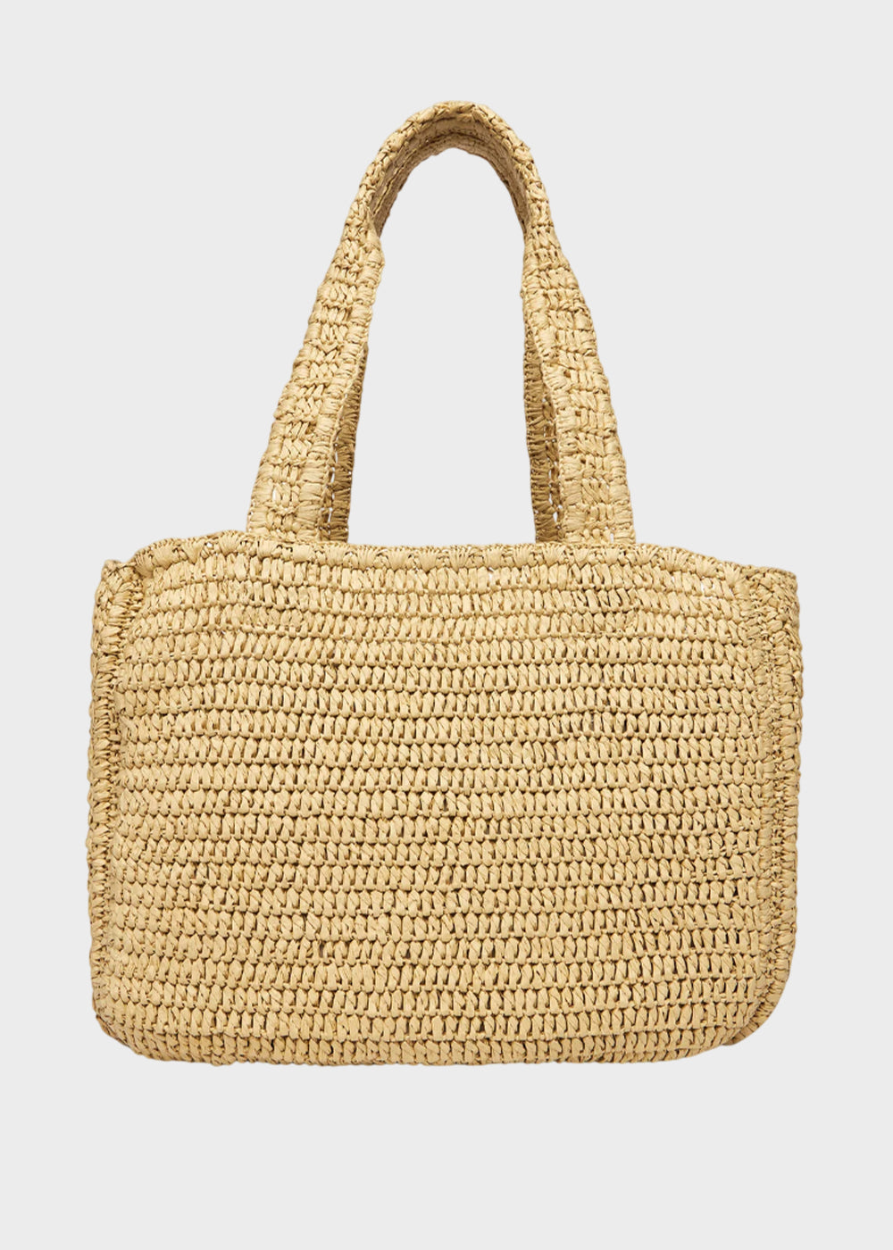 Borsa tote in Raffia con logo