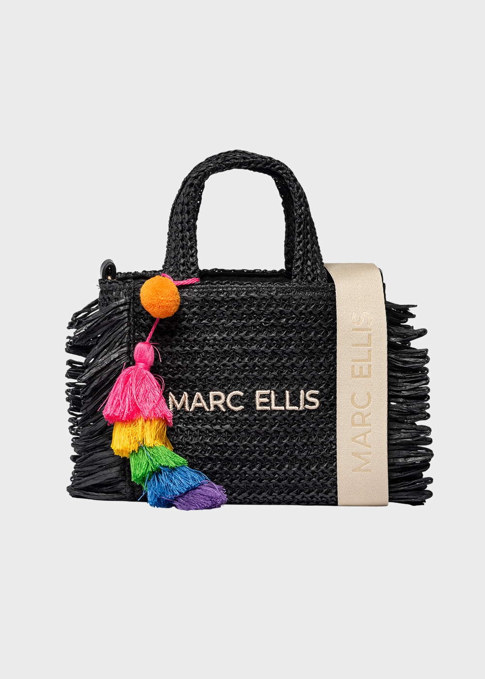 Borsa da Mare piccola Buby S.Claire S in effetto rafia, con tracolla