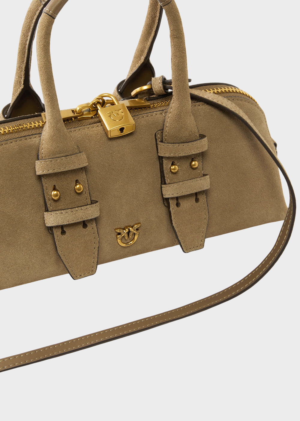 Borsa a mano Escape Bag piccola con tracolla, in pelle scamosciata-4