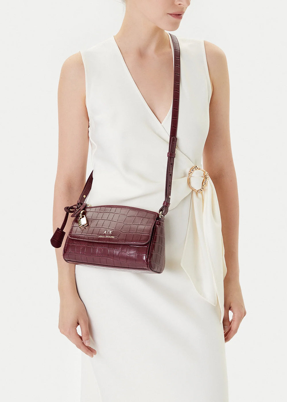 Jane Croco Shoulder Bag