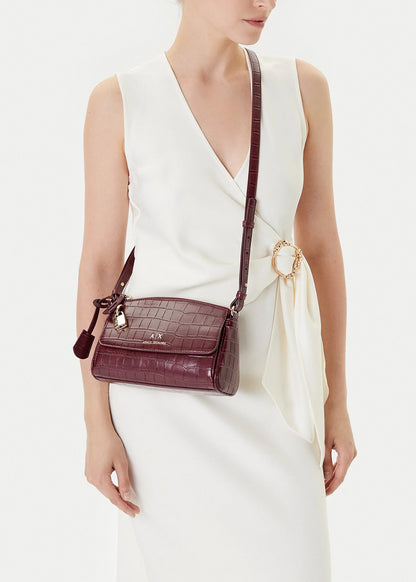 Jane Croco Shoulder Bag