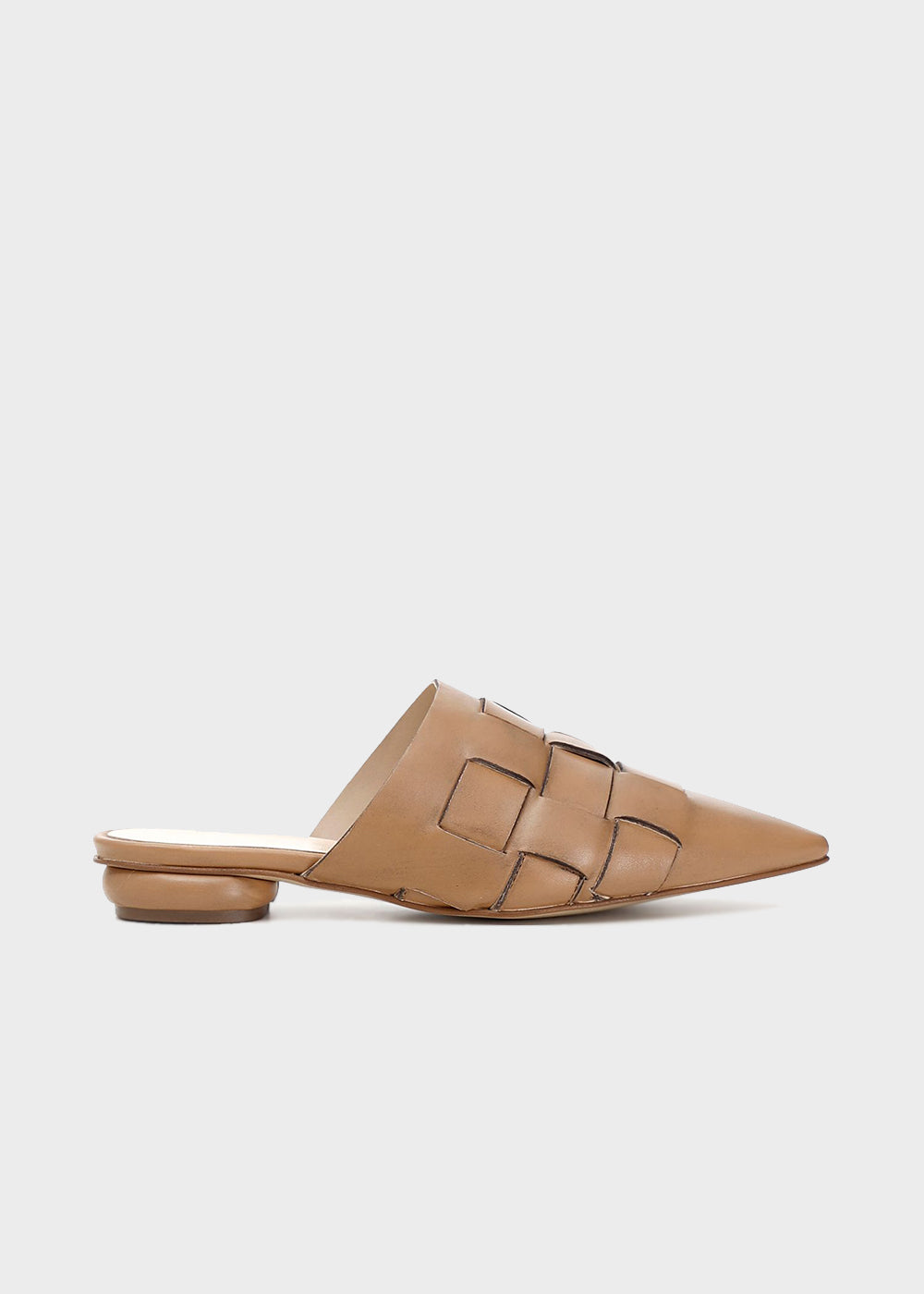 Sabot in pelle intrecciata a mano