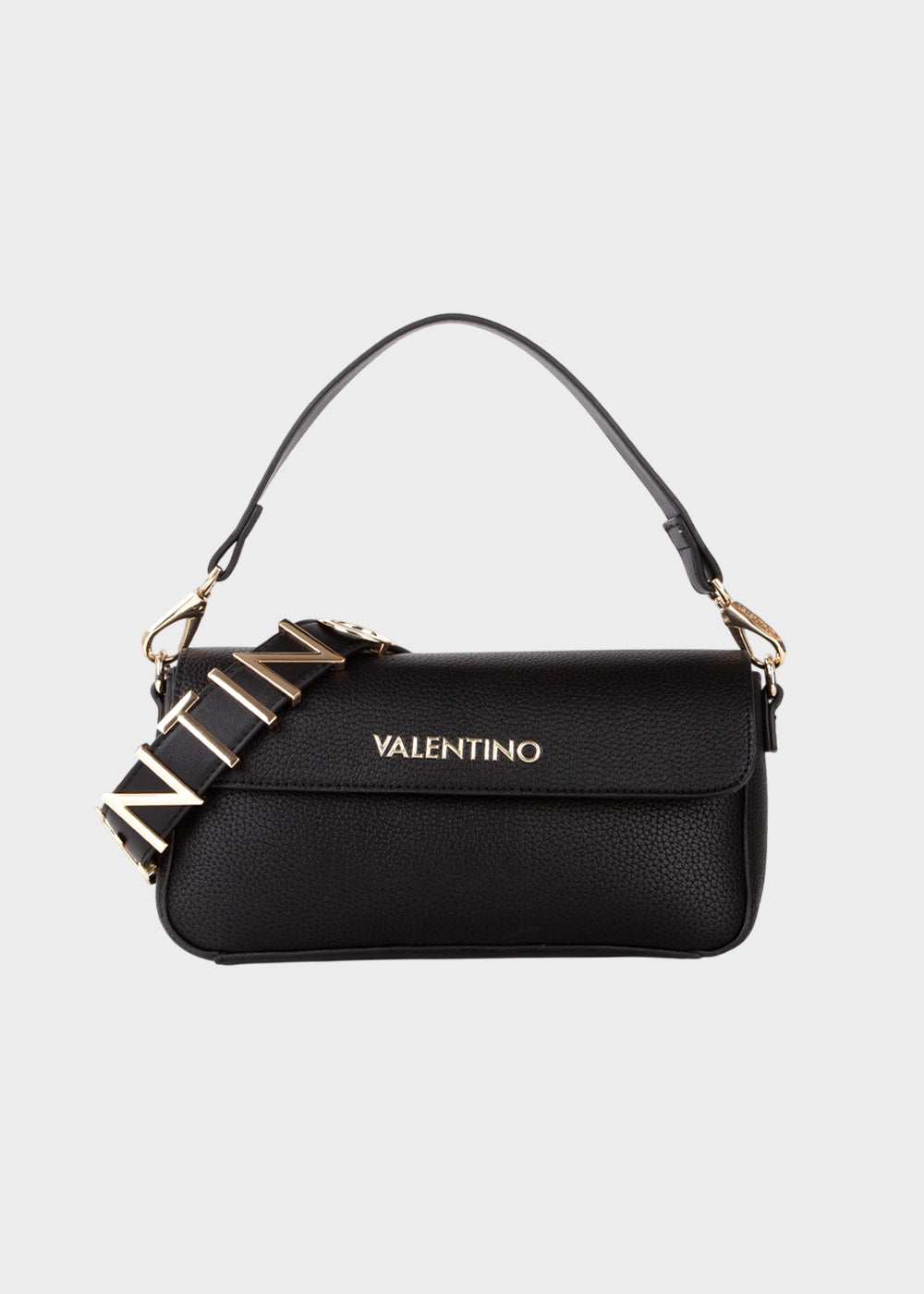 Borsa a baguette Alexia con tracolla e pattina