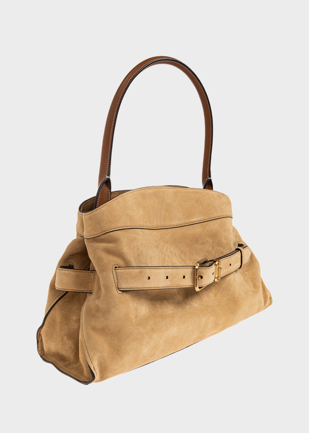 Borsa a spalla "The Dakota Satchel" grande con tracolla, in vera pelle scamosciata-3