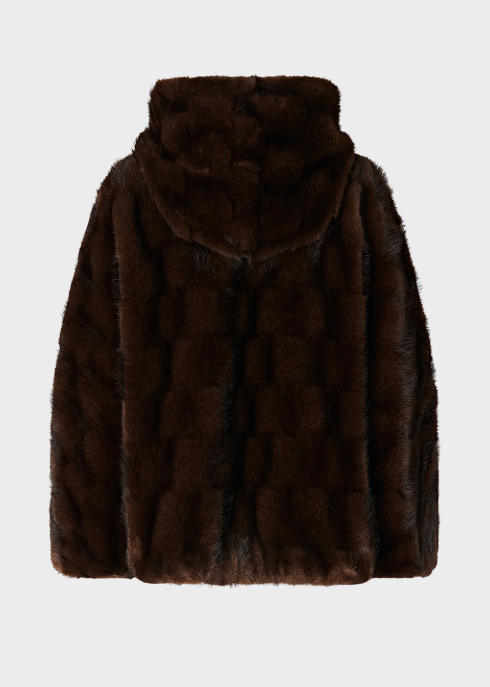 Giacca blouson effetto pelliccia con cappuccio-6