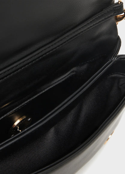 Borsa a tracolla con logo frontale