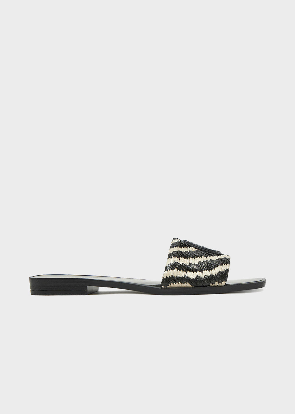 Straw Zebra Slippers
