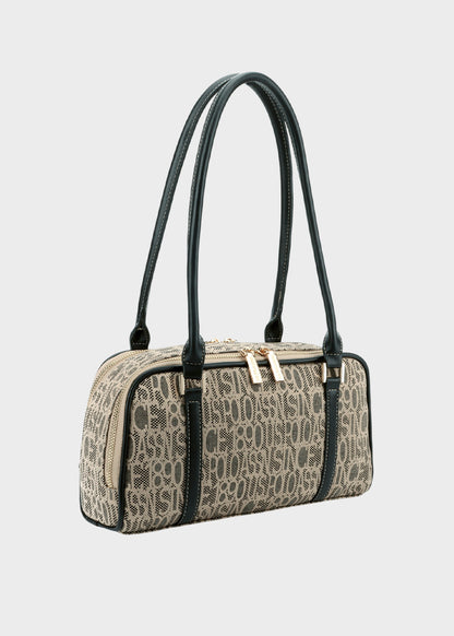 Borsa a spalla Jacquard in tessuto