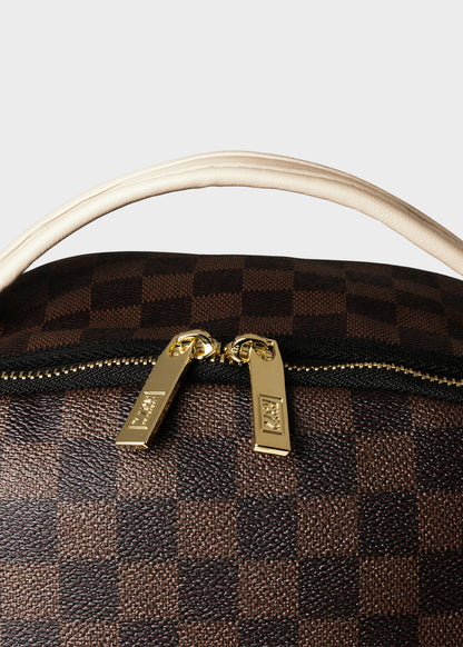 Zaino con logo ricamato frontale e trama a scacchi, "Limited Edition"
