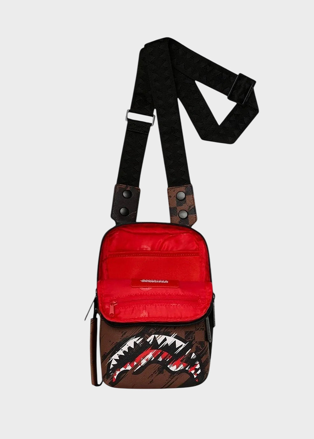 Borsello Smeared Grunge con zip