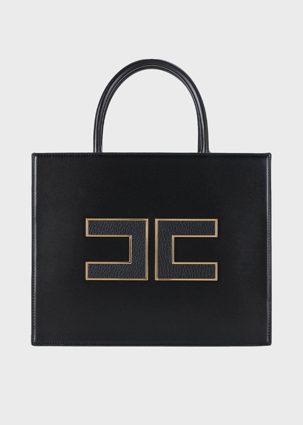 Large handbag with shoulder strap and logo