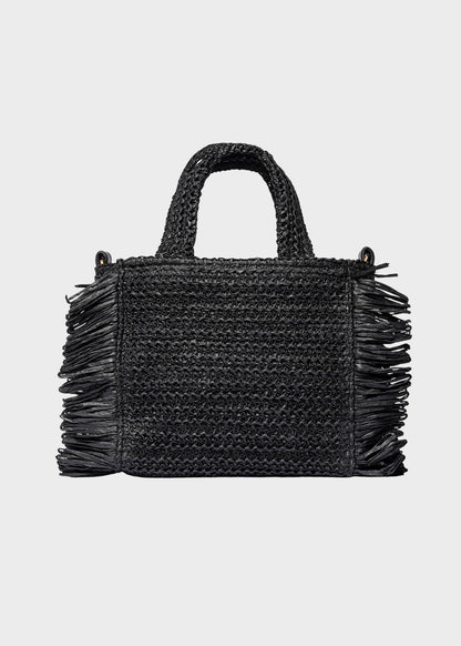 Borsa da Mare piccola Buby S.Claire S in effetto rafia, con tracolla