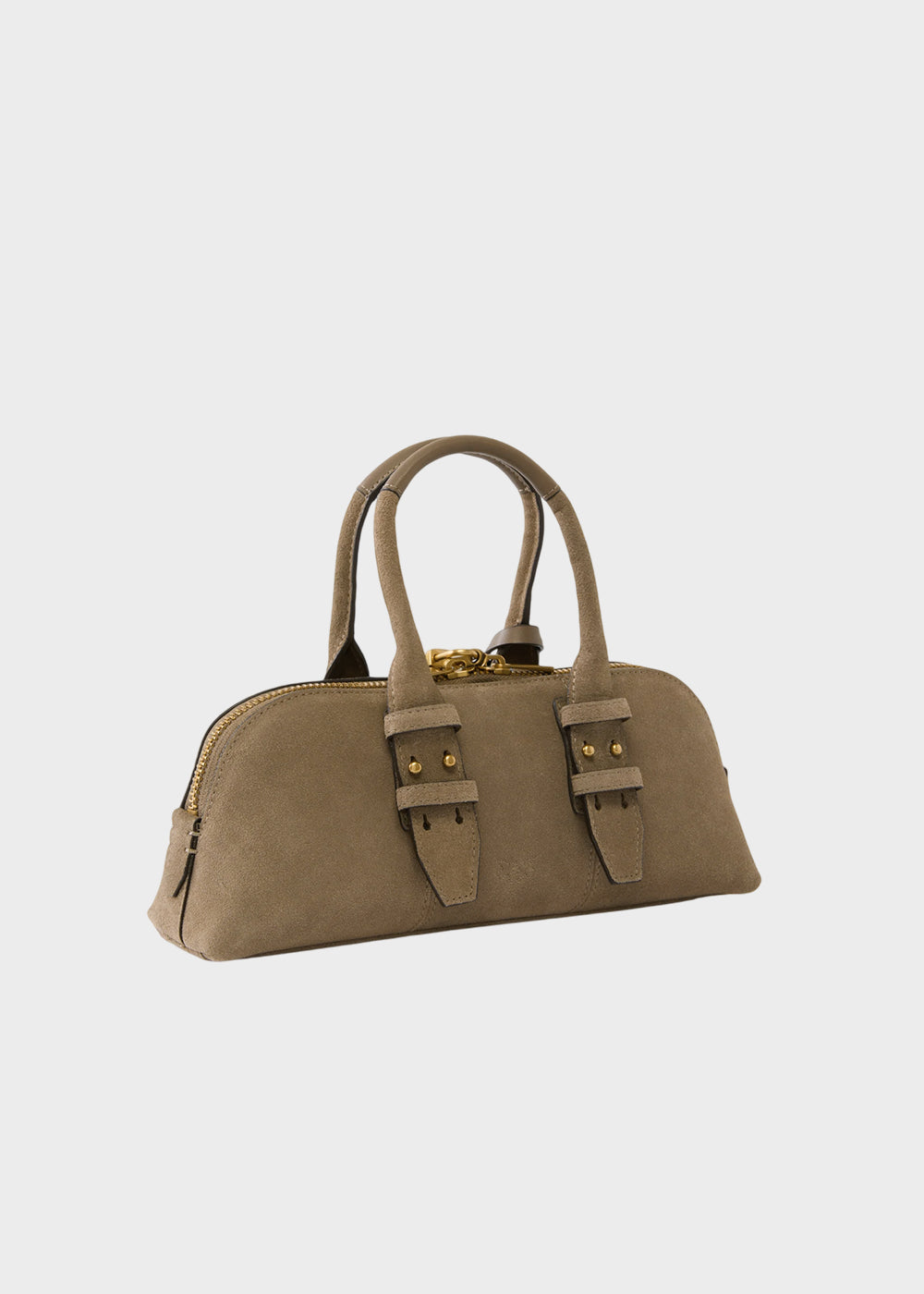 Borsa a mano Escape Bag piccola con tracolla, in pelle scamosciata-3